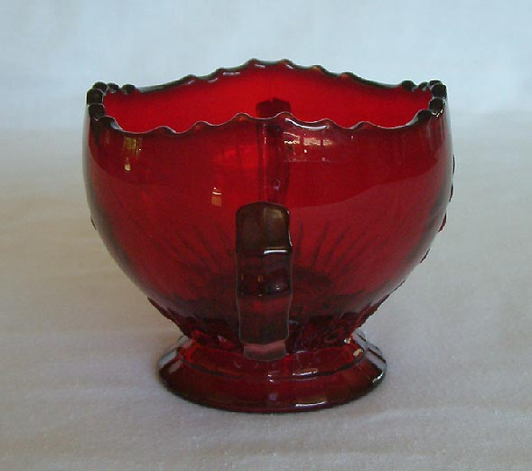 1940 New Zealand Centennial Exhibition red glass bowl